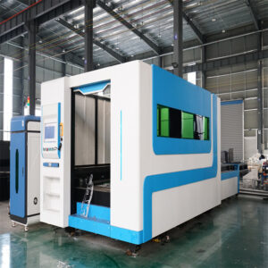 Máquina de corte a laser de fibra de folha de metal de largura média CNC de alta precisão