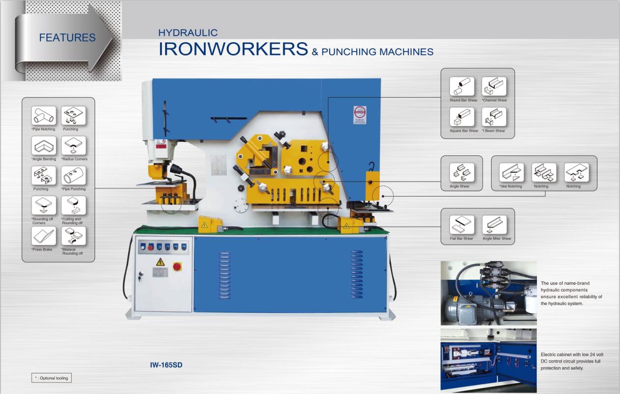 Máquina de perfuração e corte de metal hidráulica IronWorker