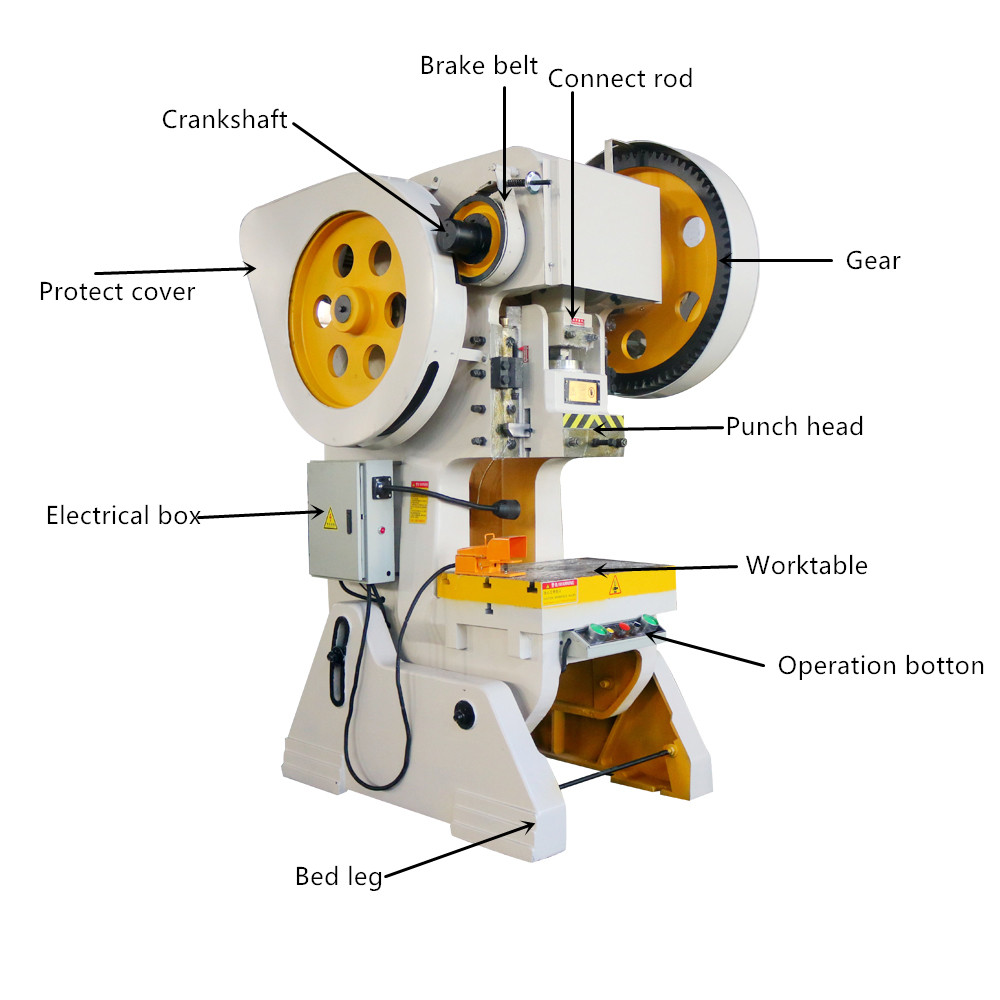 Máquina de perfuração de ferro de cisalhamento angular mecânico de cabeça única de feixe H de garganta profunda